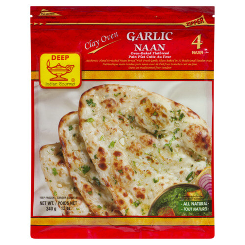 Frozen Deep Garlic Naan 300g ZingStreet XPress Bangkok